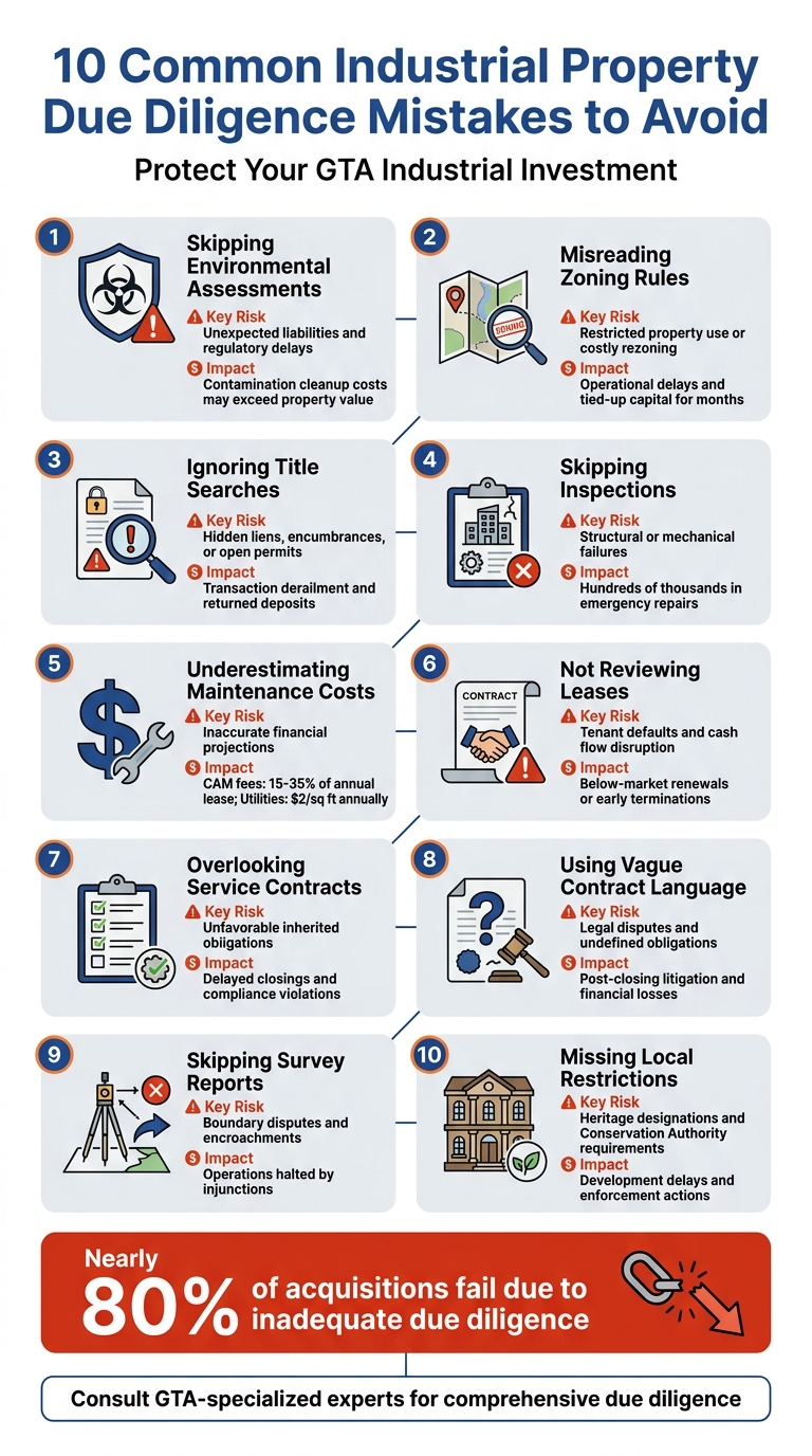 10 Common Industrial Property Due Diligence Mistakes to Avoid in GTA