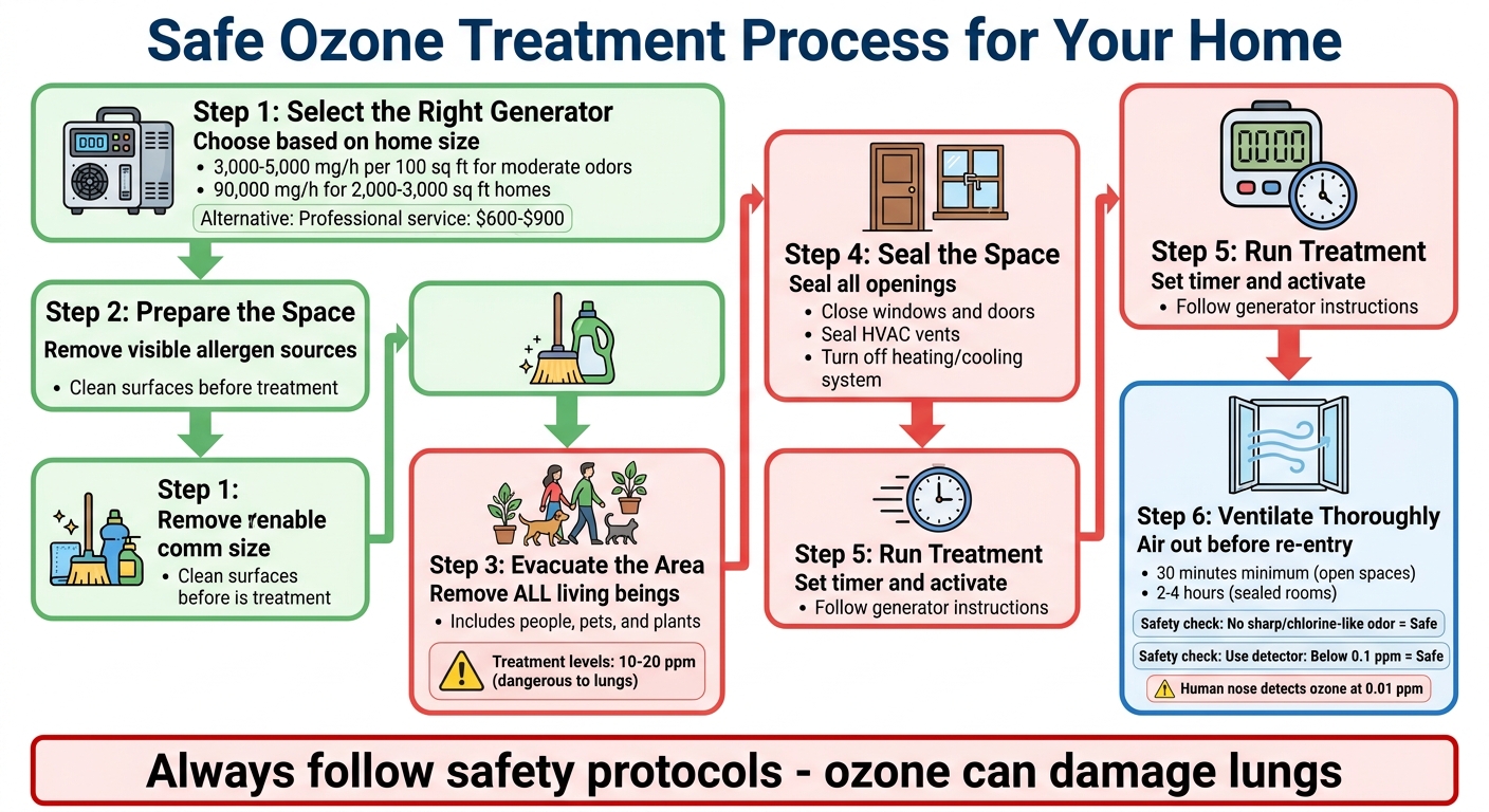 Safe Ozone Treatment Process for Allergy-Prone Homes