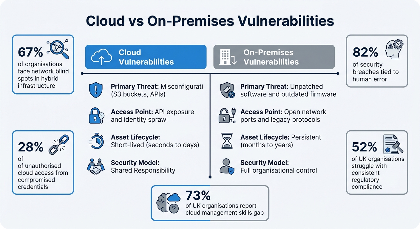 Cloud vs On-Premises Vulnerability Comparison for Hybrid Environments