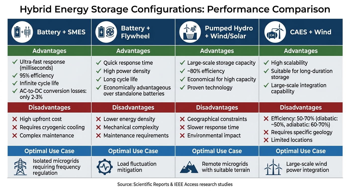 Hybrid Energy Storage System Configurations Comparison for Microgrids