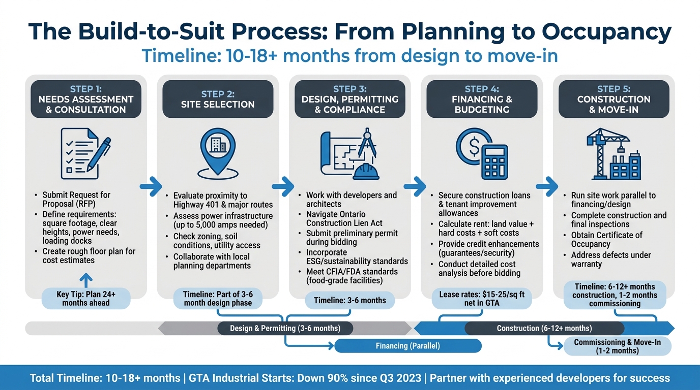 Build-to-Suit Industrial Development Process: 5 Key Steps from RFP to Move-In