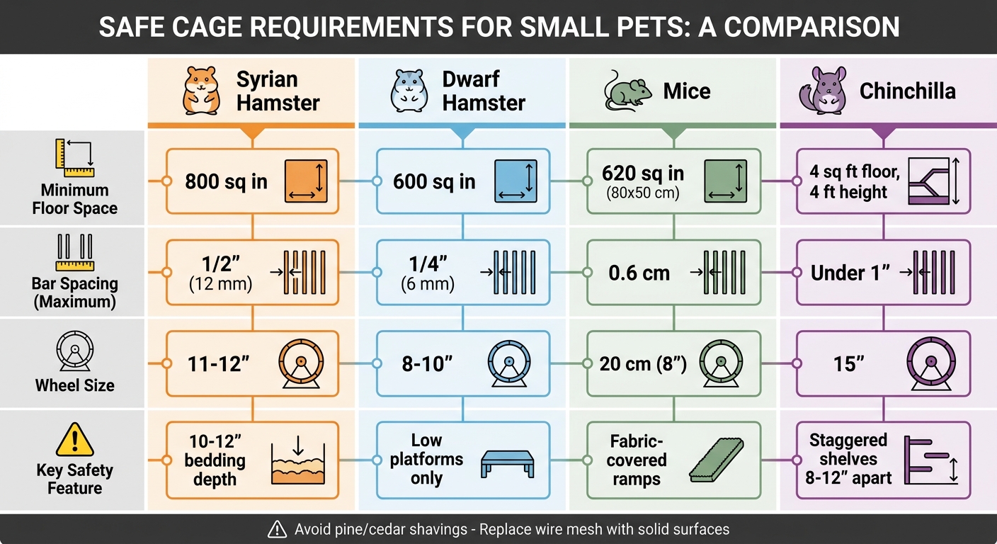 Safe Cage Requirements for Small Pets: Species-Specific Guidelines