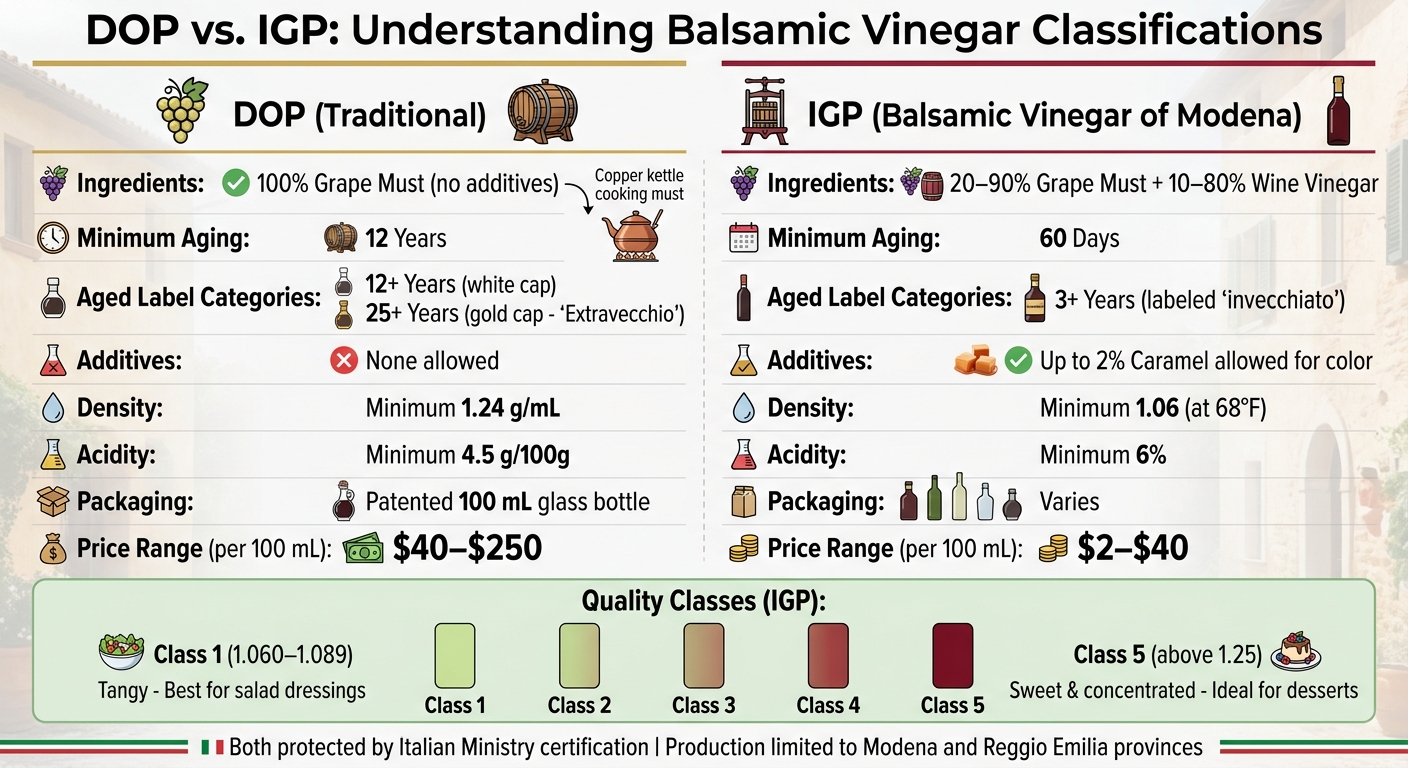 DOP vs IGP Balsamic Vinegar: Key Differences and Quality Standards