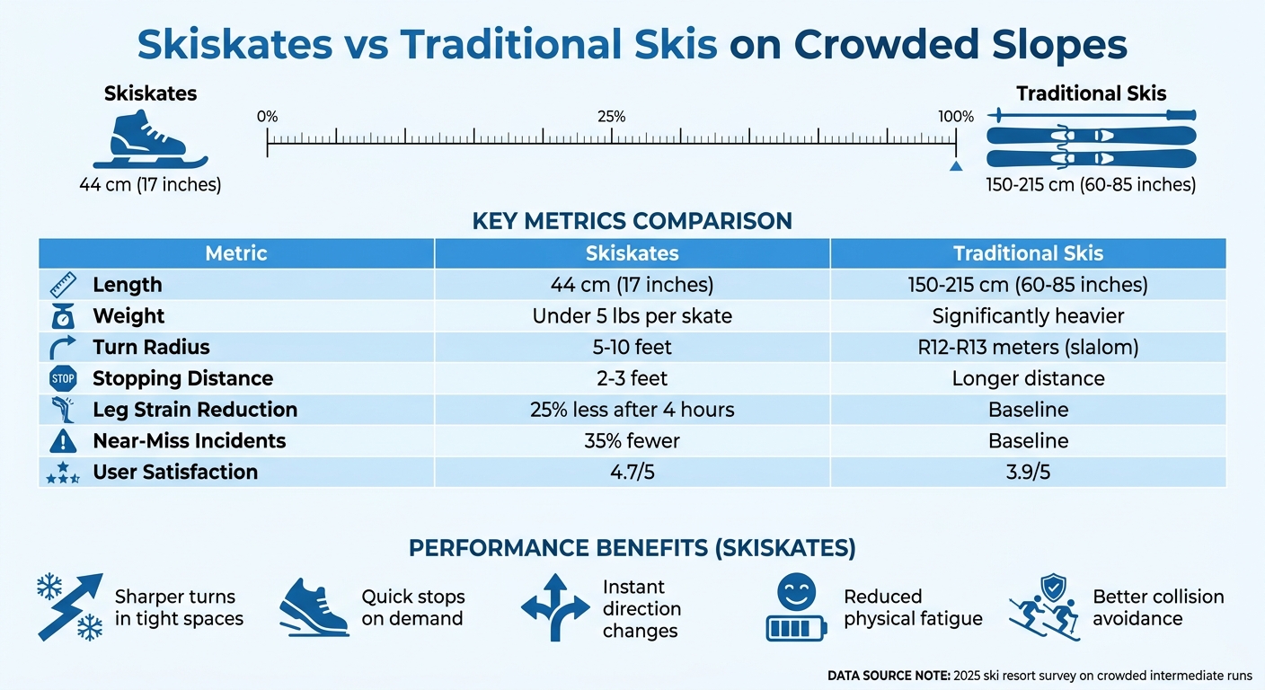 Skiskates vs Traditional Skis: Size, Performance and Safety Comparison