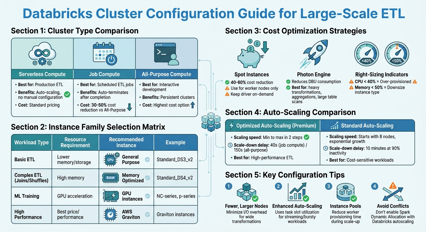 Databricks Instance Types and Cluster Configuration Guide for Petabyte-Scale ETL