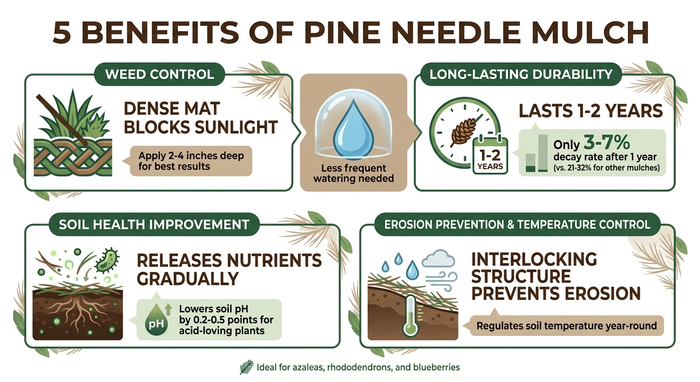 5 Benefits of Pine Needle Mulch for Your Garden
