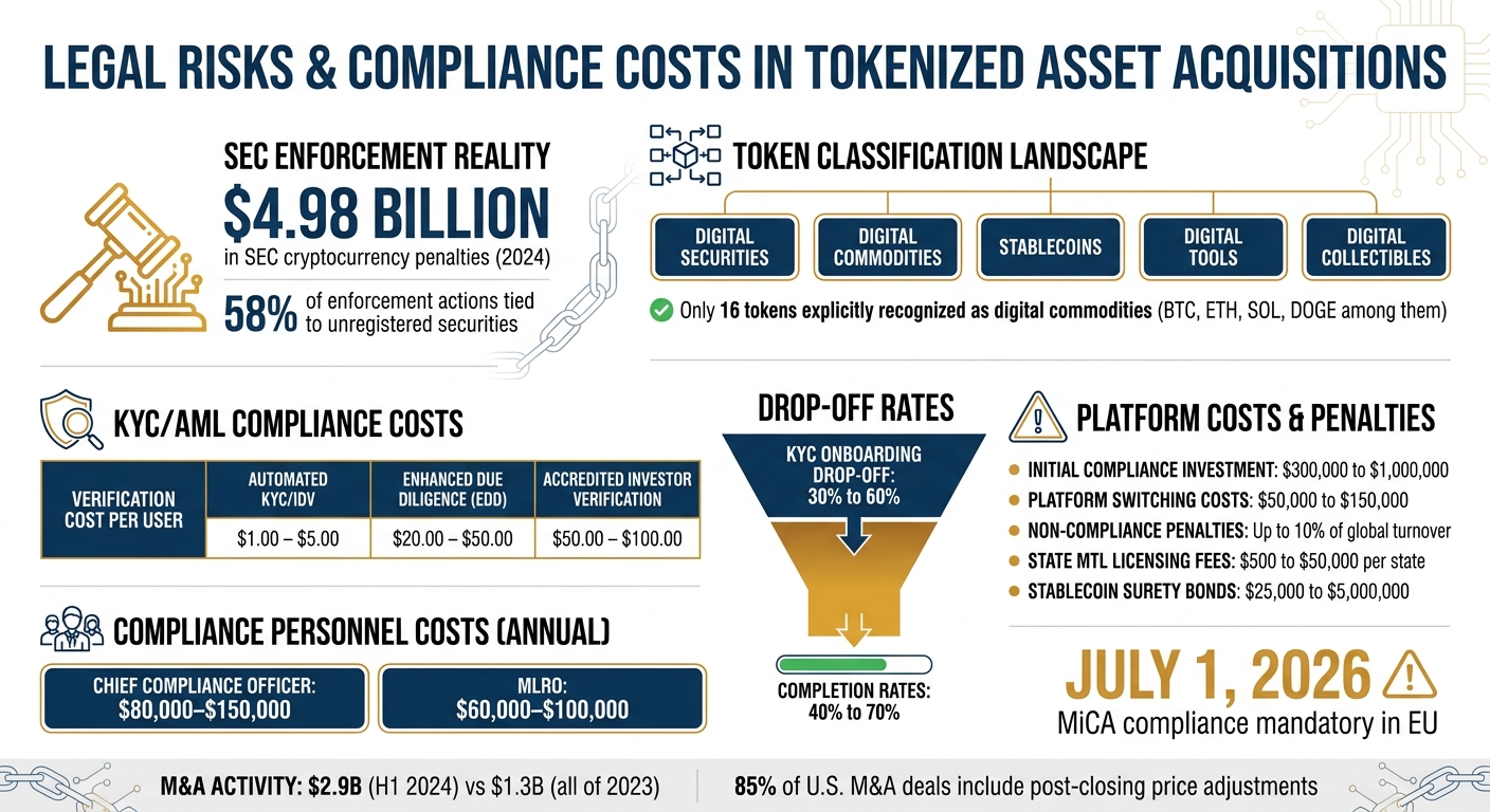 Legal Risks and Costs in Tokenized Asset Platform Acquisitions 2024-2026