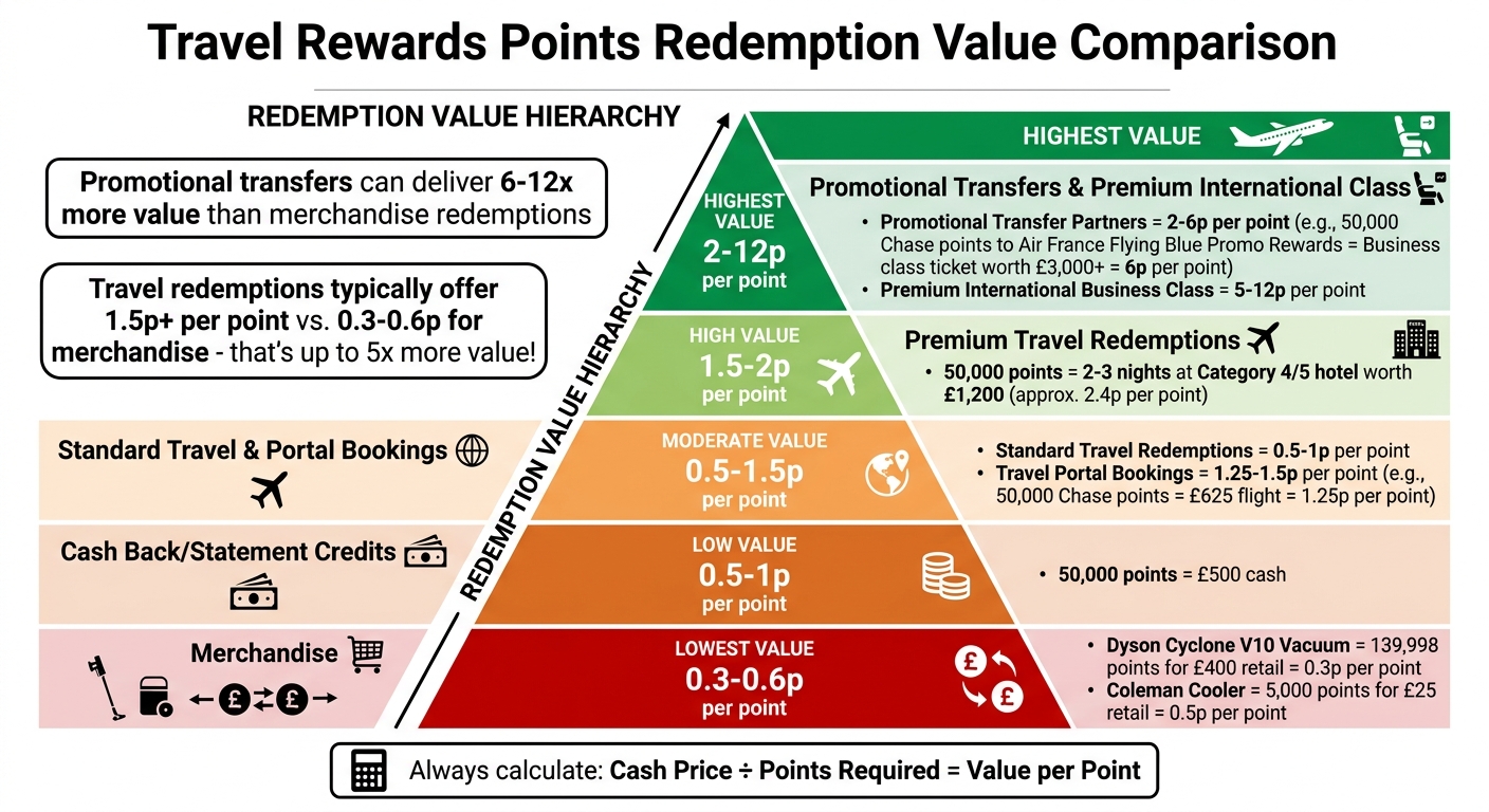Travel Rewards Points Redemption Value Comparison Guide