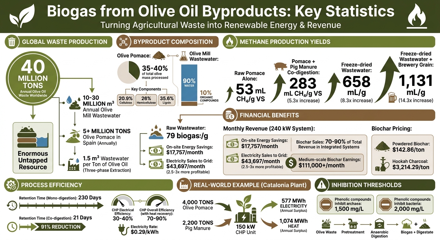 Biogas Production from Olive Oil Waste: Key Statistics and Benefits