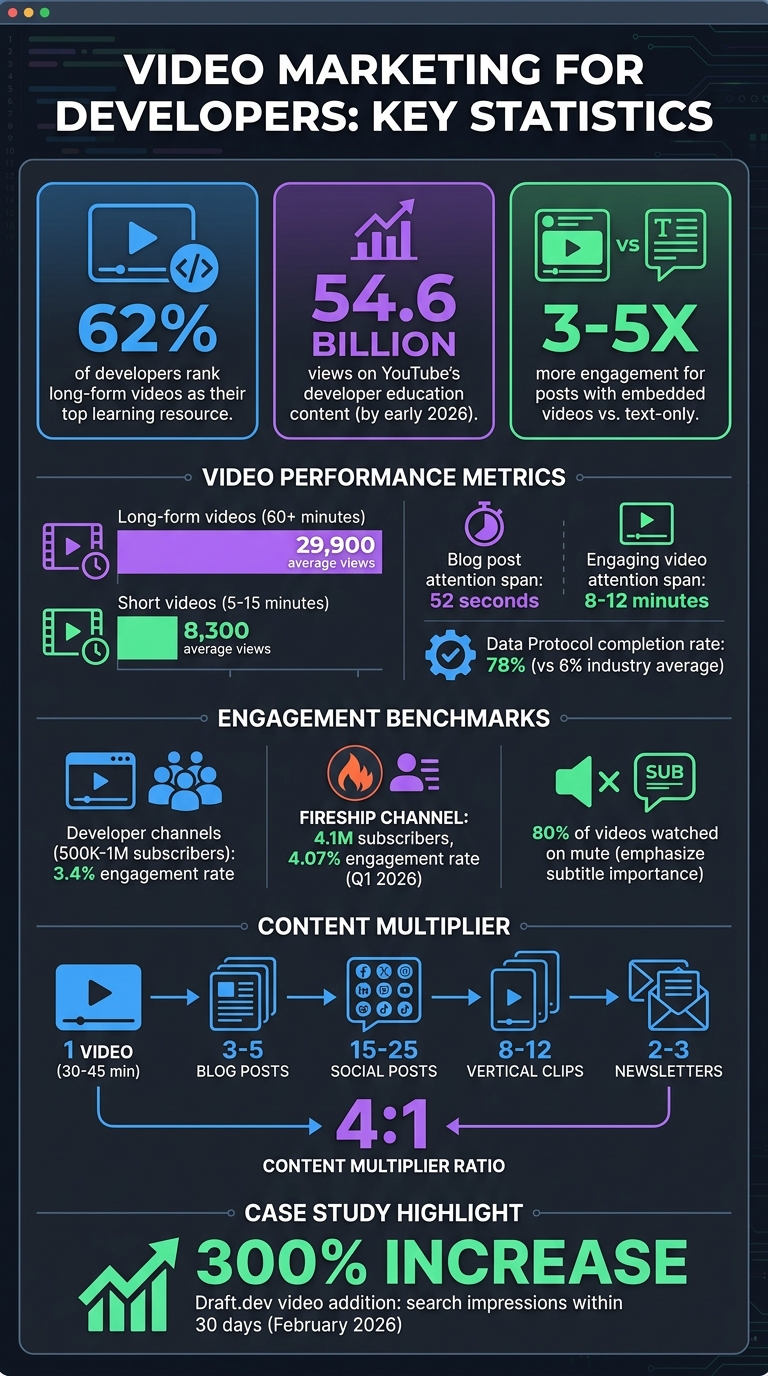 Video Marketing Statistics for Developer Audiences 2026