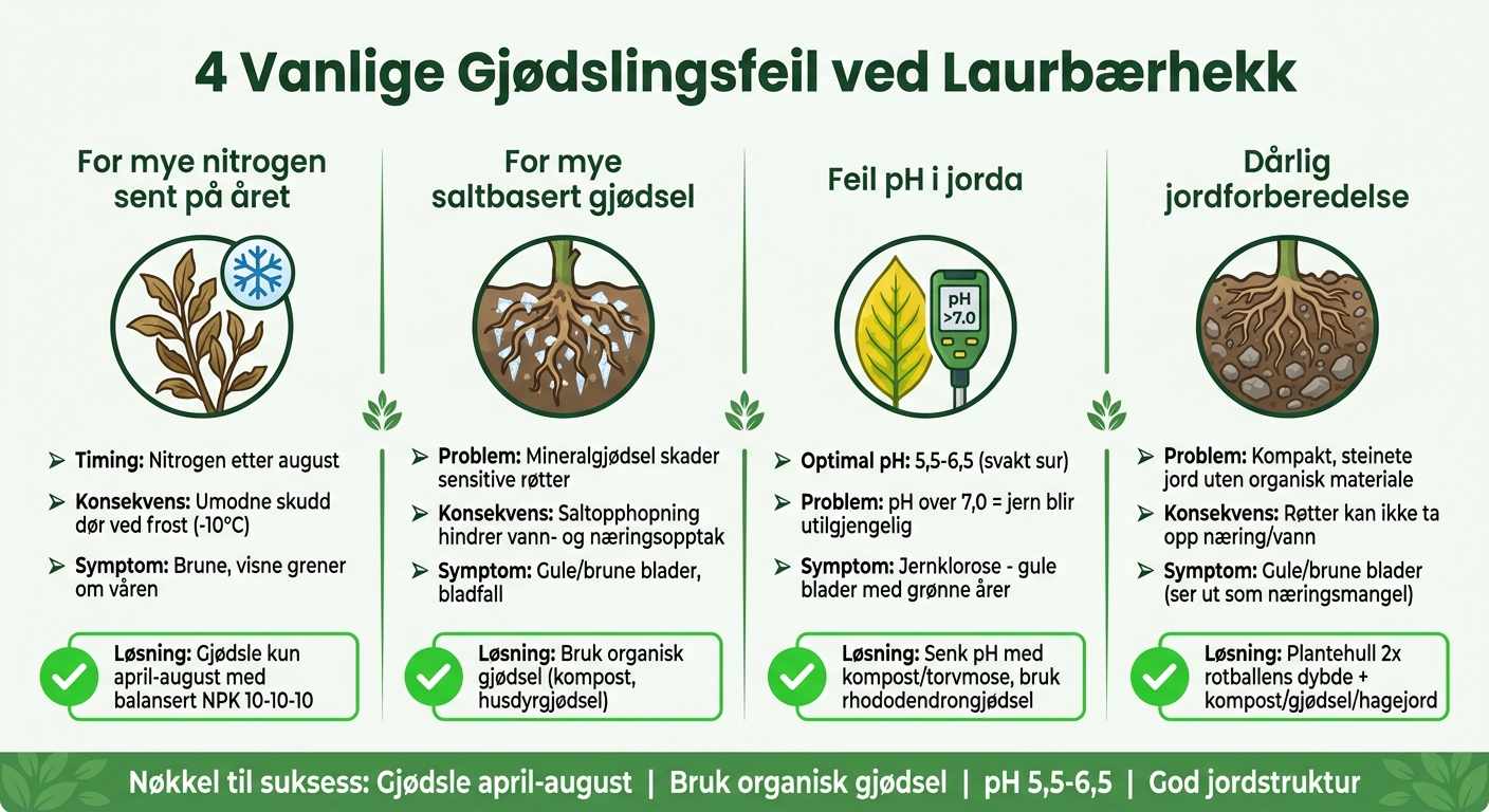 4 vanlige gjødslingsfeil ved laurbærhekk og hvordan unngå dem