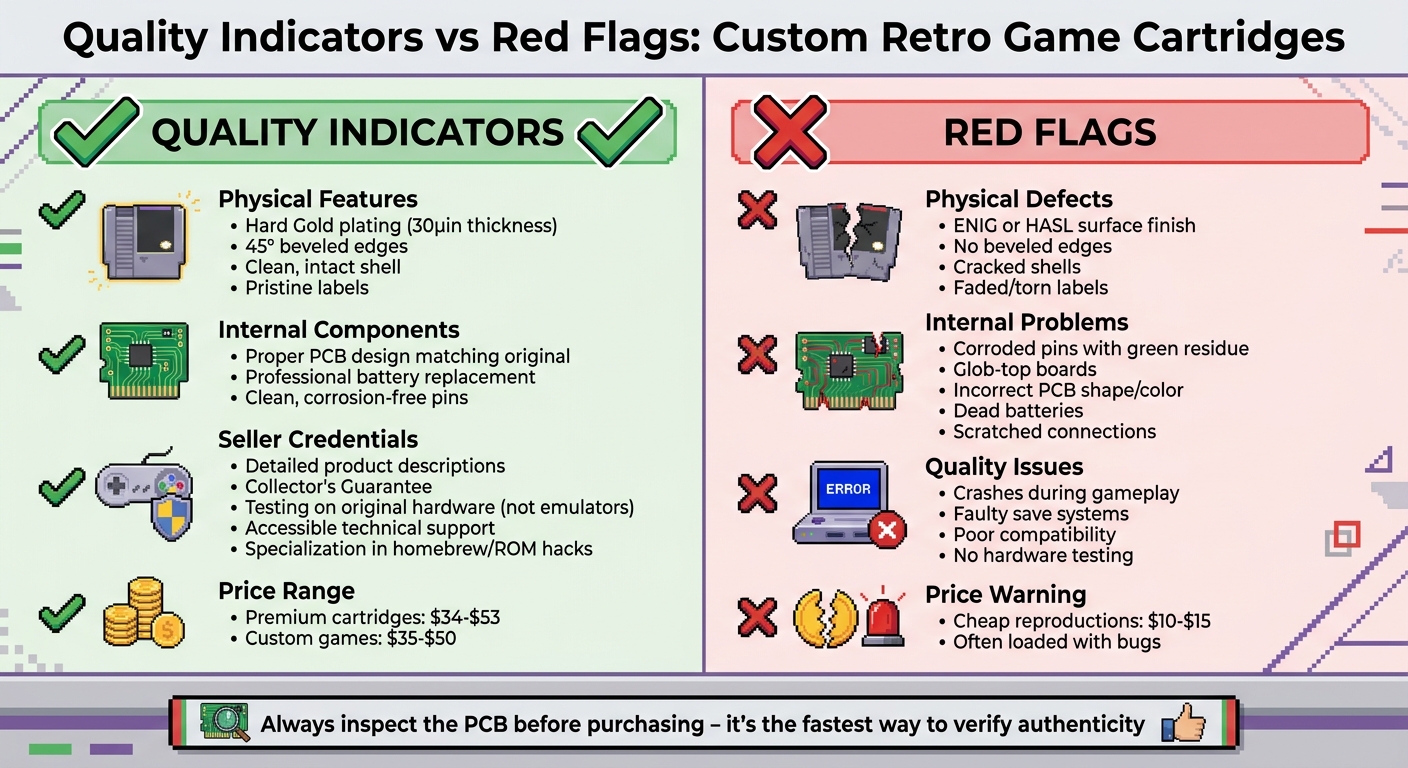 Quality Indicators vs Red Flags When Buying Custom Retro Game Cartridges