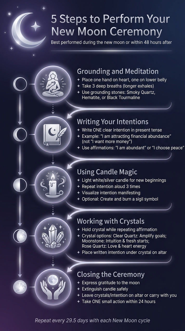 5-Step New Moon Intention Ceremony Process