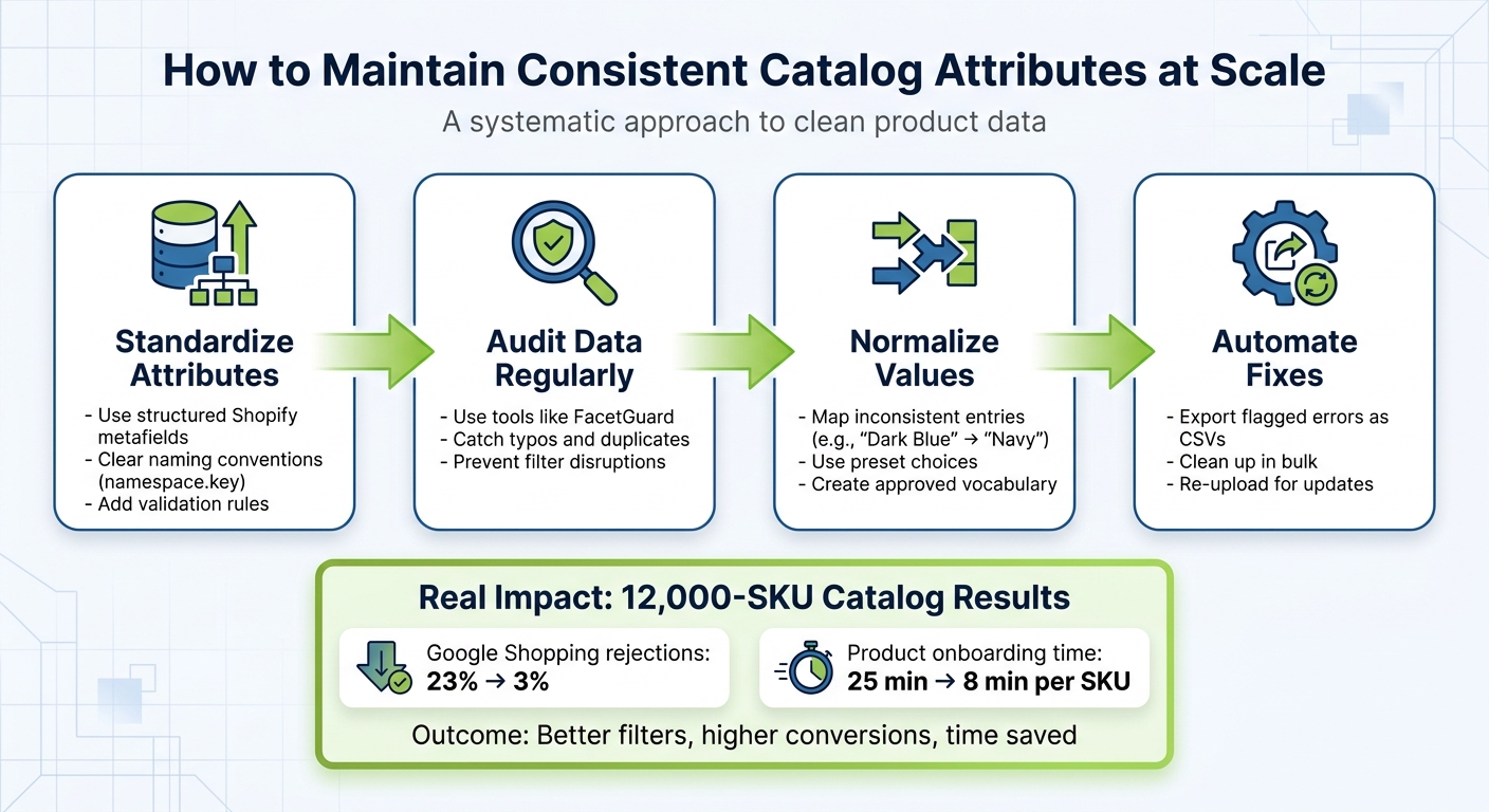 4-Step Process to Maintain Consistent Shopify Catalog Attributes