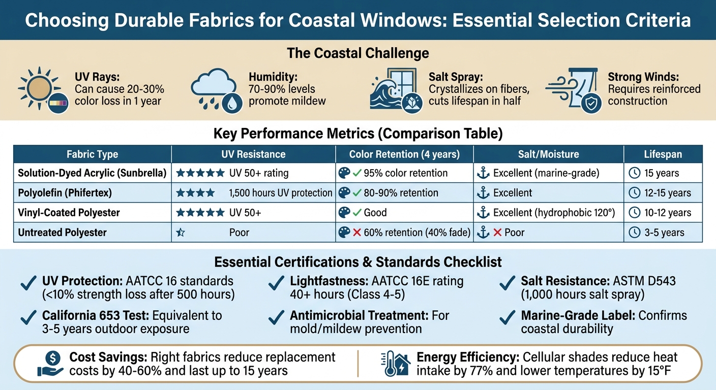 Coastal Window Fabric Selection Guide: Key Durability Factors and Performance Metrics