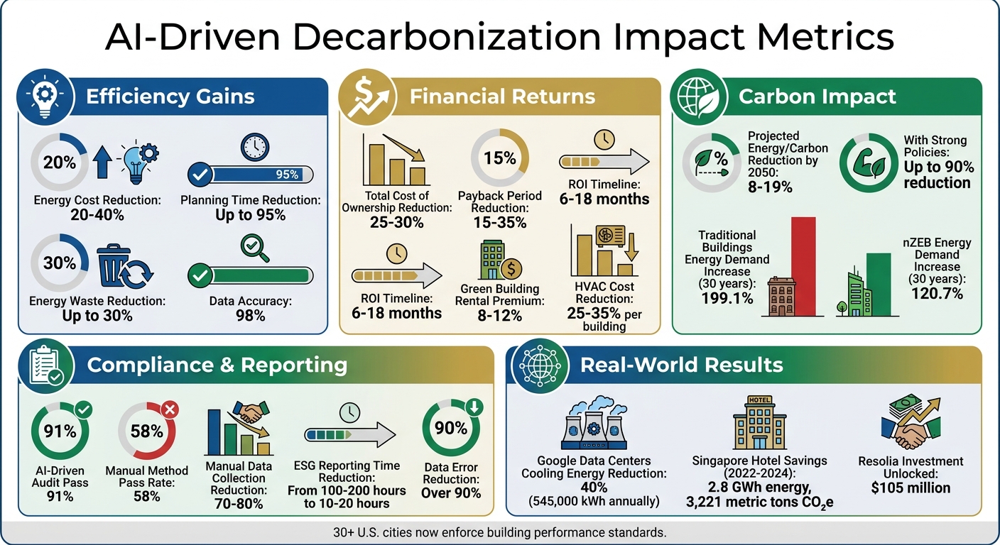 Descarbonização impulsionada pela IA: Principais métricas de impacto para a construção de carteiras
