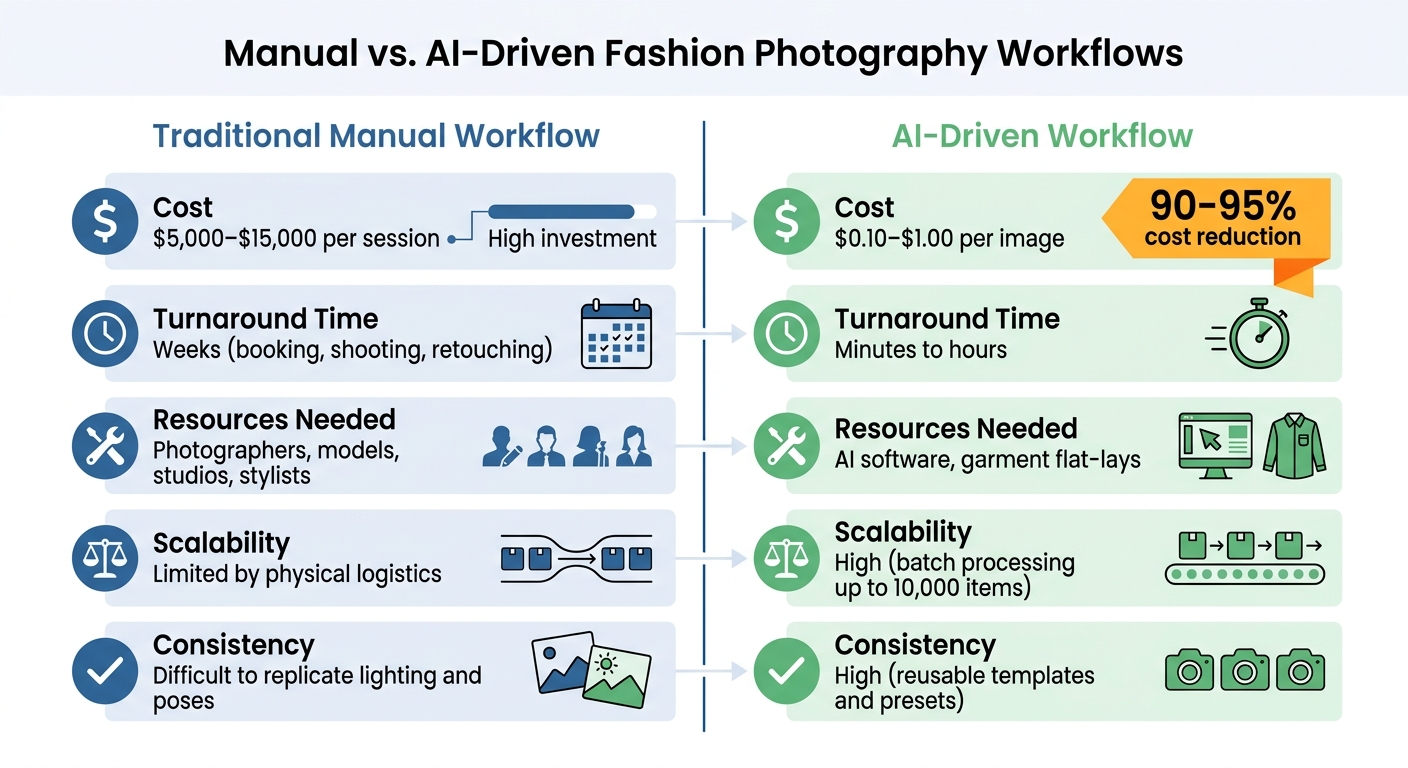 AI vs Traditional Fashion Photography: Cost and Efficiency Comparison