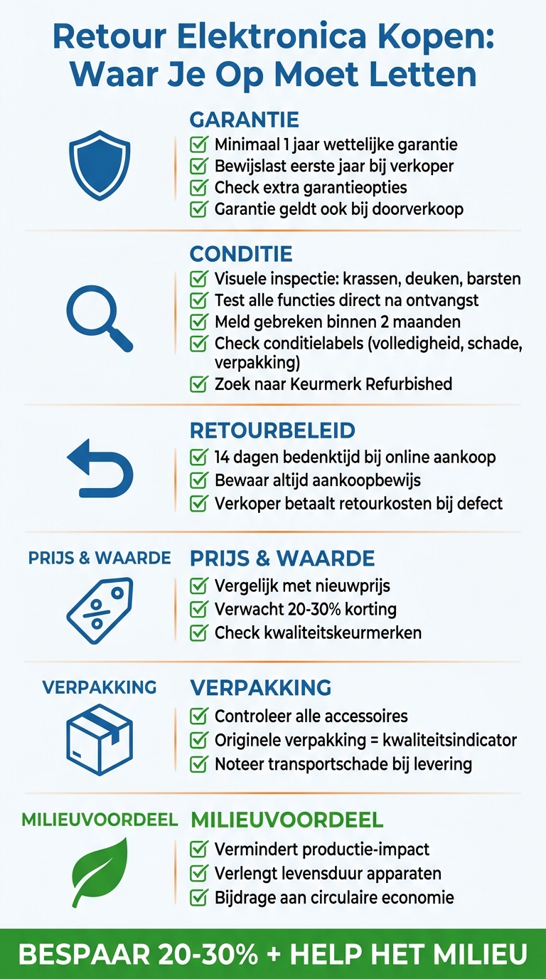 Checklist voor het kopen van geretourneerde elektronica