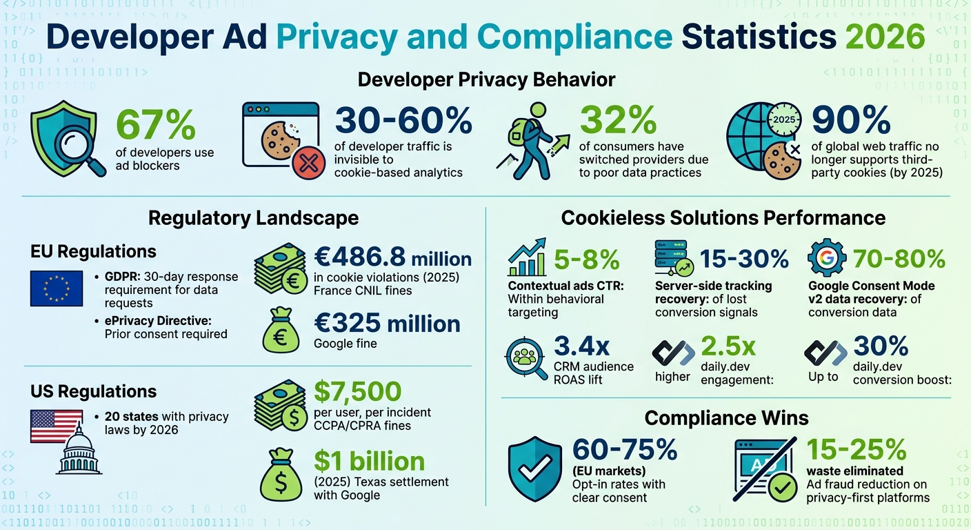 Developer Ad Privacy Statistics and Compliance Requirements 2026