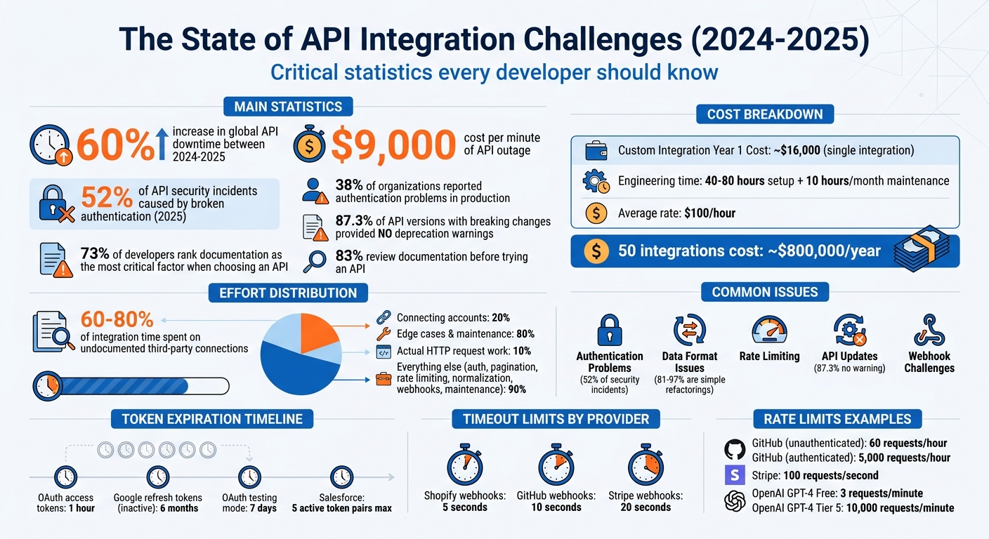API Integration Issues: Statistics, Costs, and Common Problems