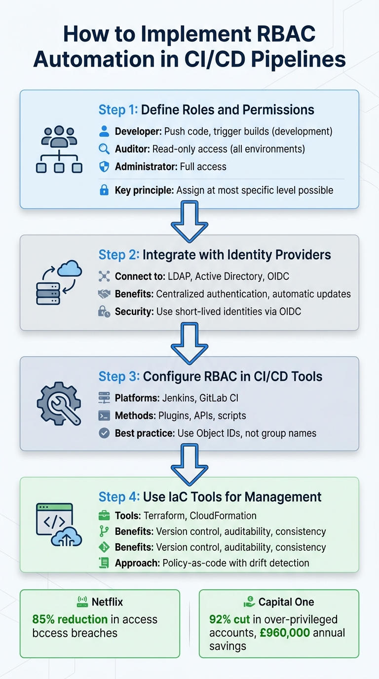 4-Step RBAC Automation Implementation Process for CI/CD Pipelines