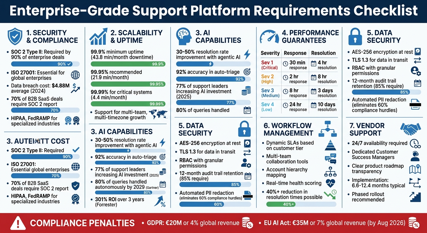 Enterprise-Grade Support Platform Requirements Checklist