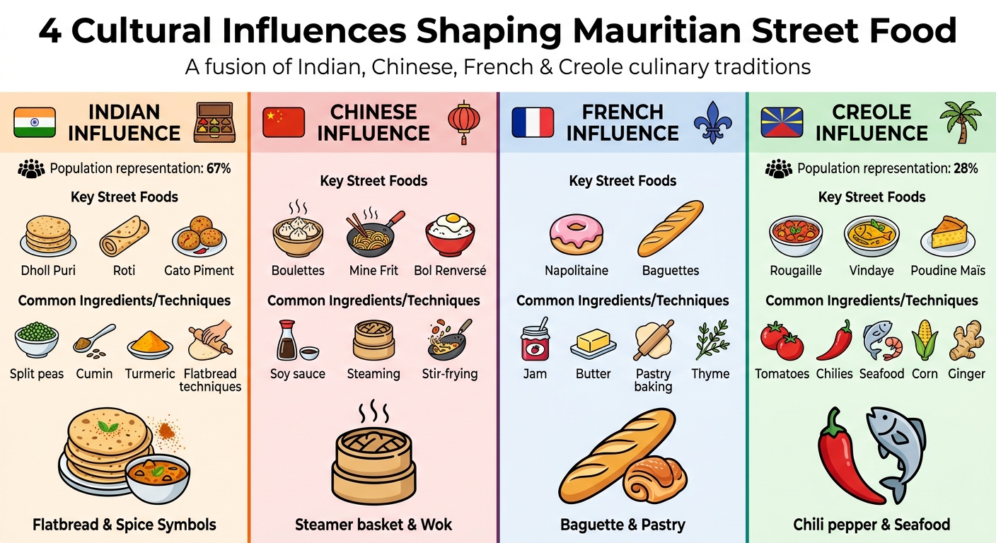 Cultural Influences on Mauritian Street Food: Dishes, Ingredients & Techniques