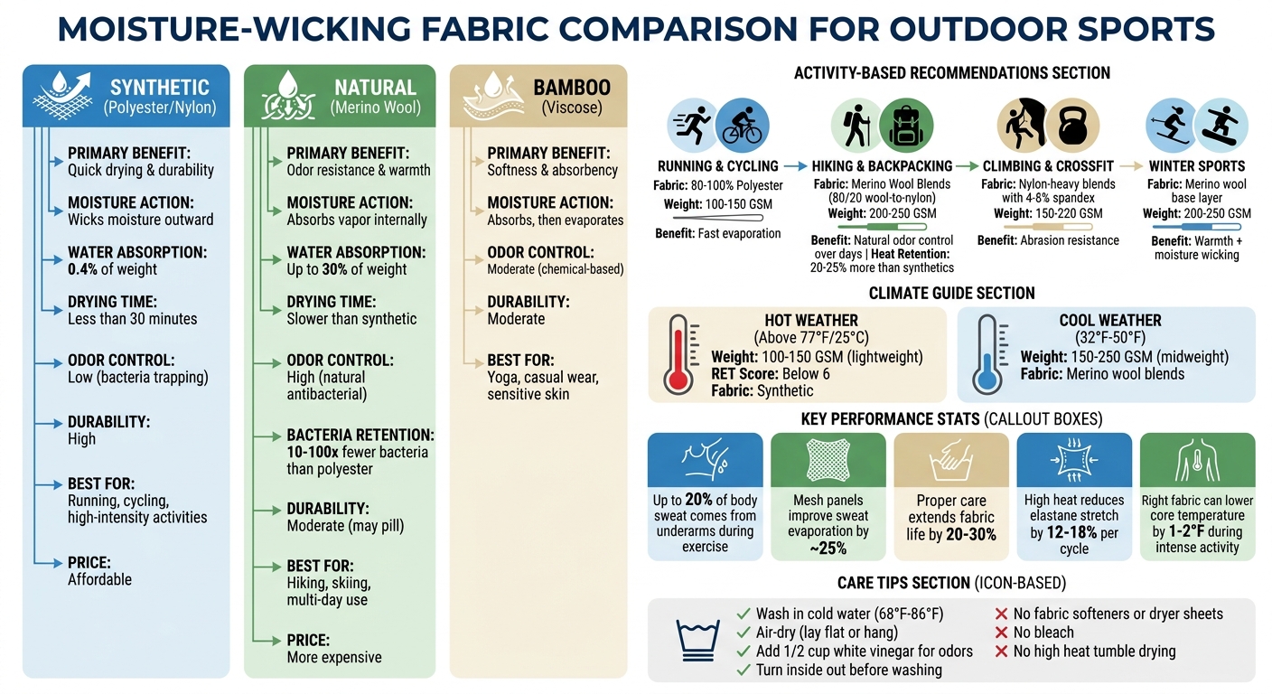 Moisture-Wicking Fabric Comparison Guide for Outdoor Sports