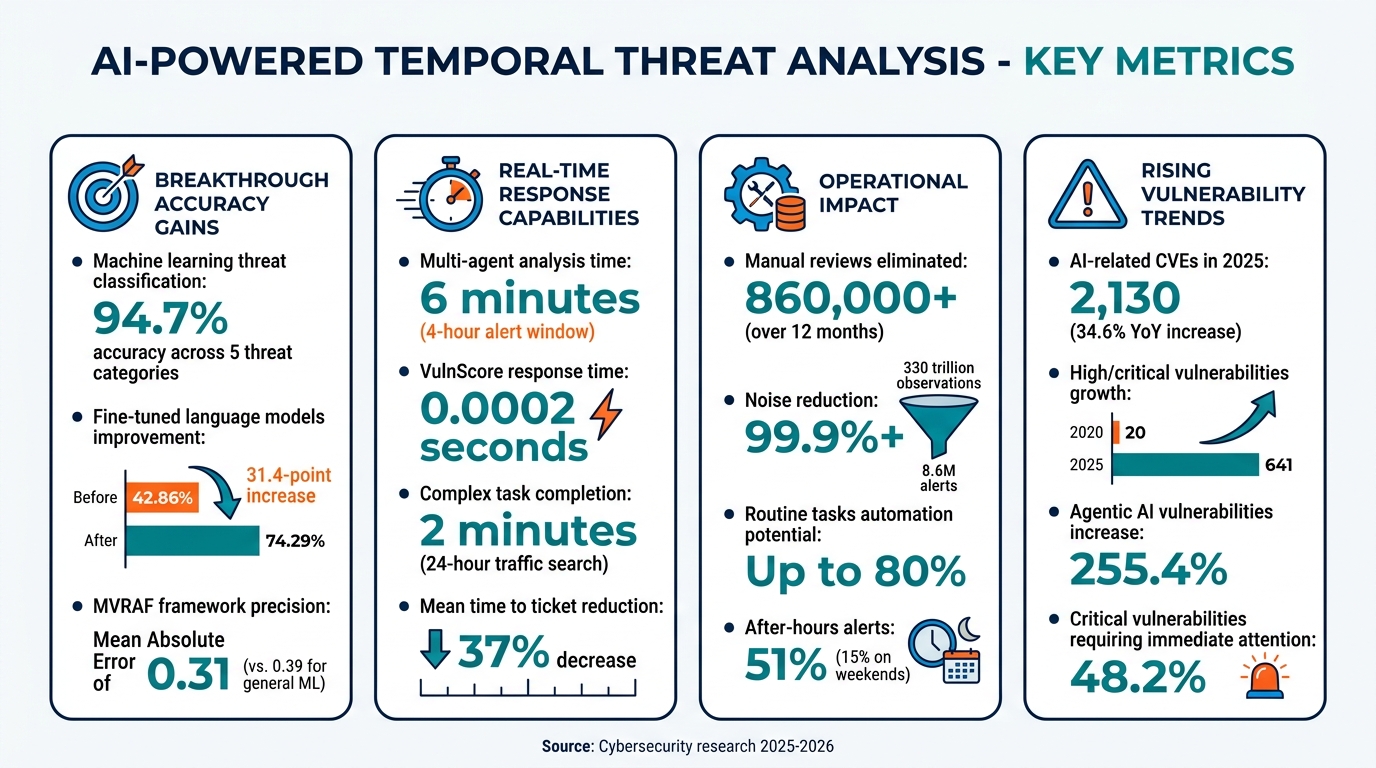 AI-Powered Temporal Threat Analysis: Key Performance Metrics and Impact Statistics