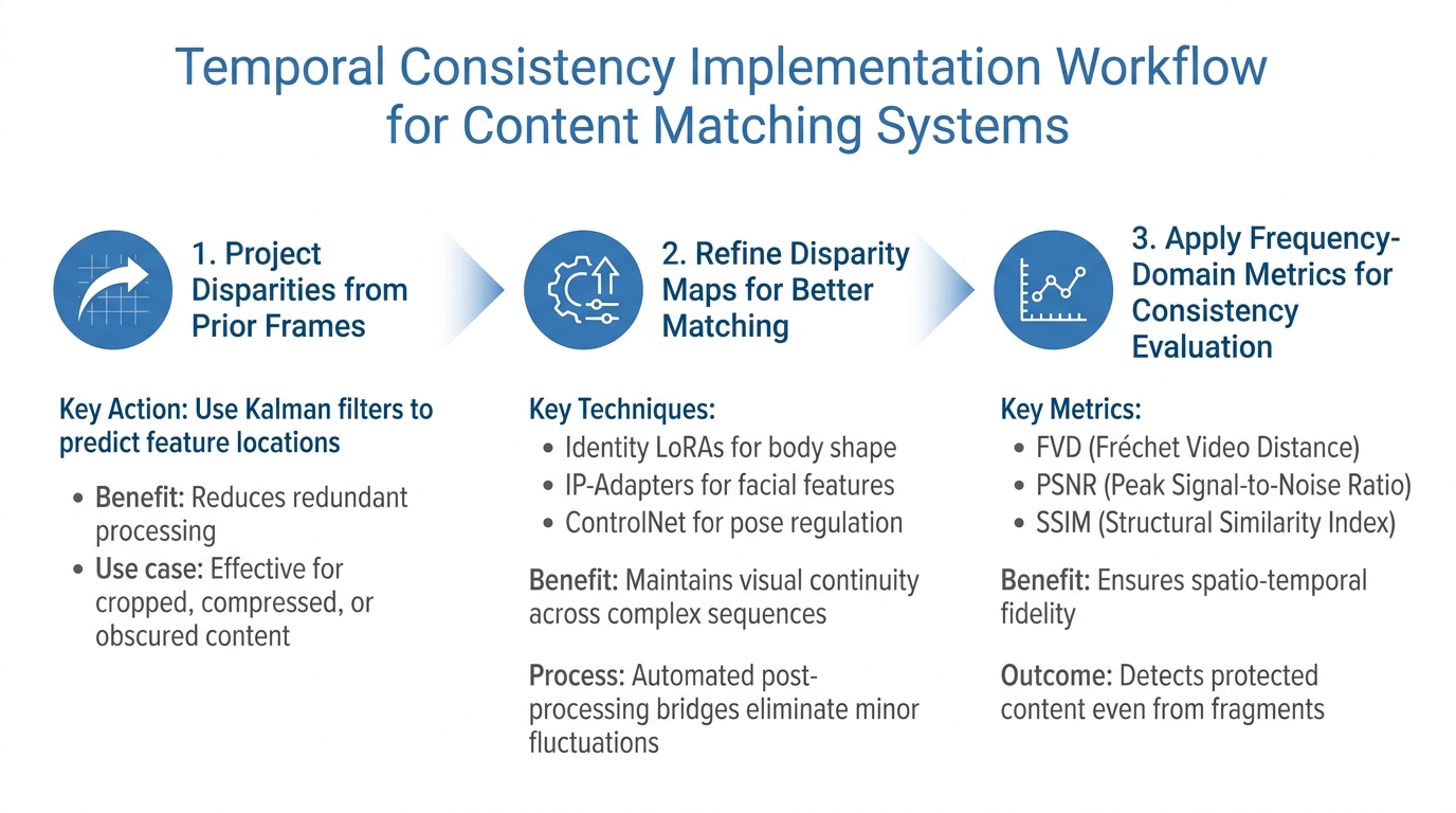 3-Step Process for Implementing Temporal Consistency in Content Matching