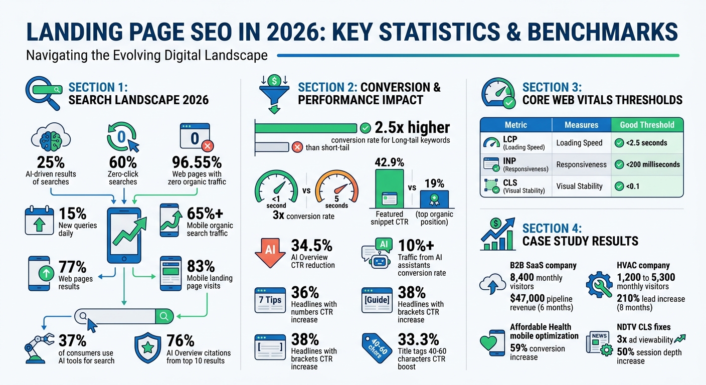 Landing Page SEO Statistics and Core Web Vitals Benchmarks 2026
