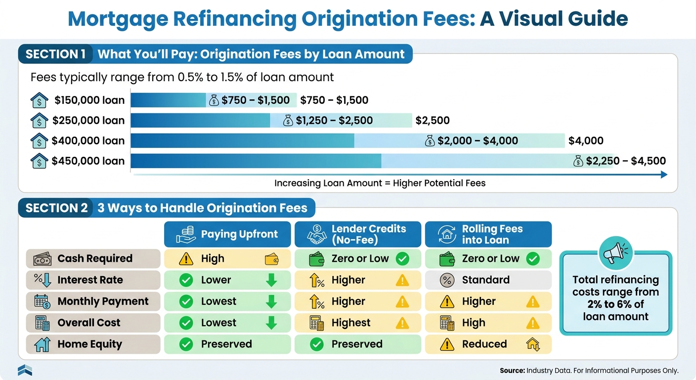Mortgage Origination Fees by Loan Amount and Payment Options Comparison