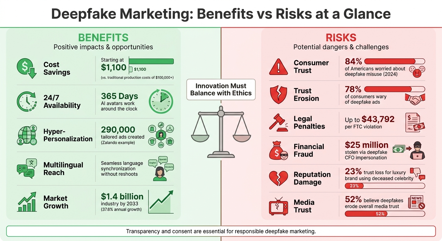 Deepfake Marketing: Benefits vs Risks Comparison