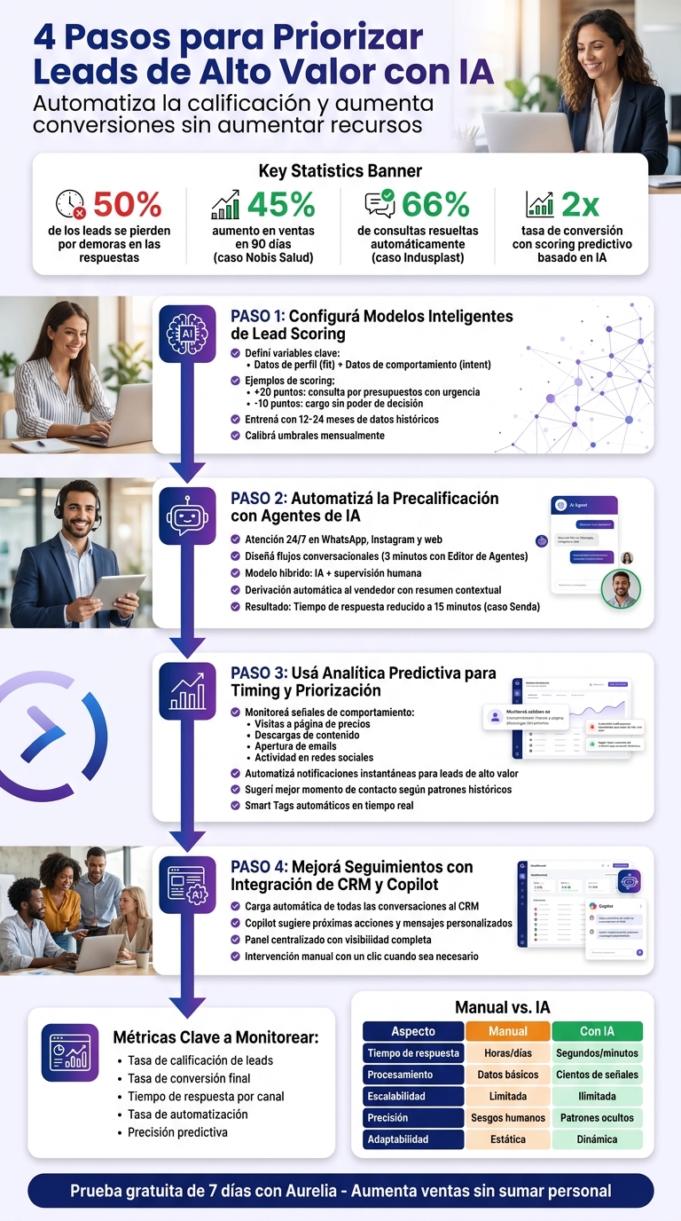 4 pasos para priorizar leads de alto valor con IA