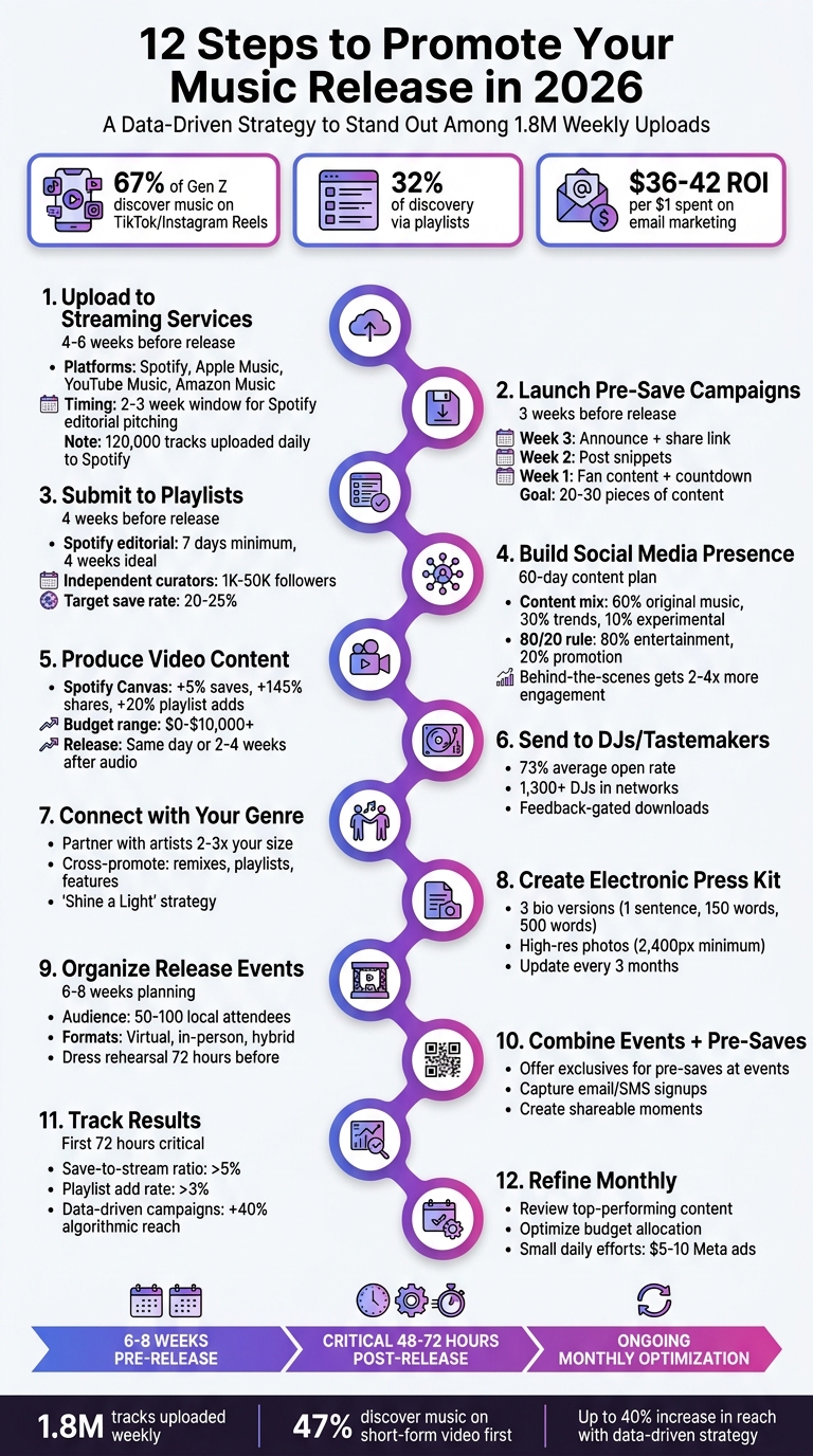 12 Steps to Promote Your Music Release in 2026