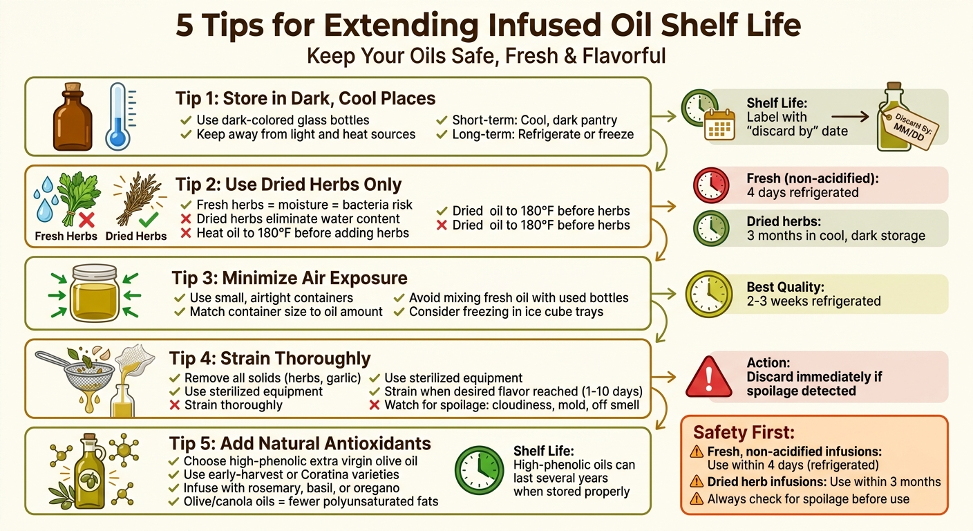 5 Essential Tips for Extending Infused Oil Shelf Life