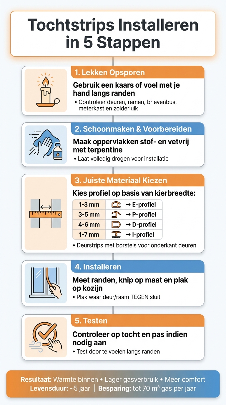 5 Stappen om Tochtstrips te Installeren - Complete Gids