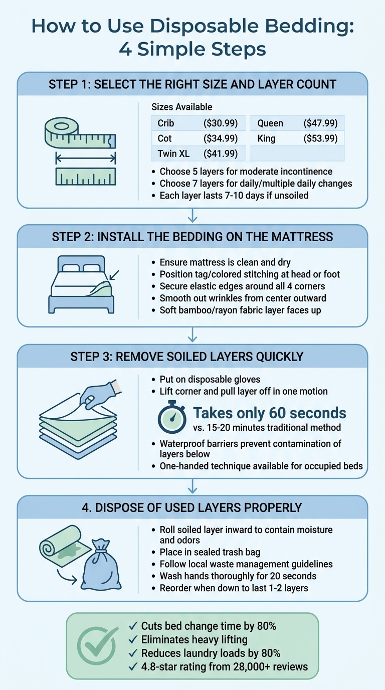 4-Step Guide to Using Disposable Bedding for Incontinence Care