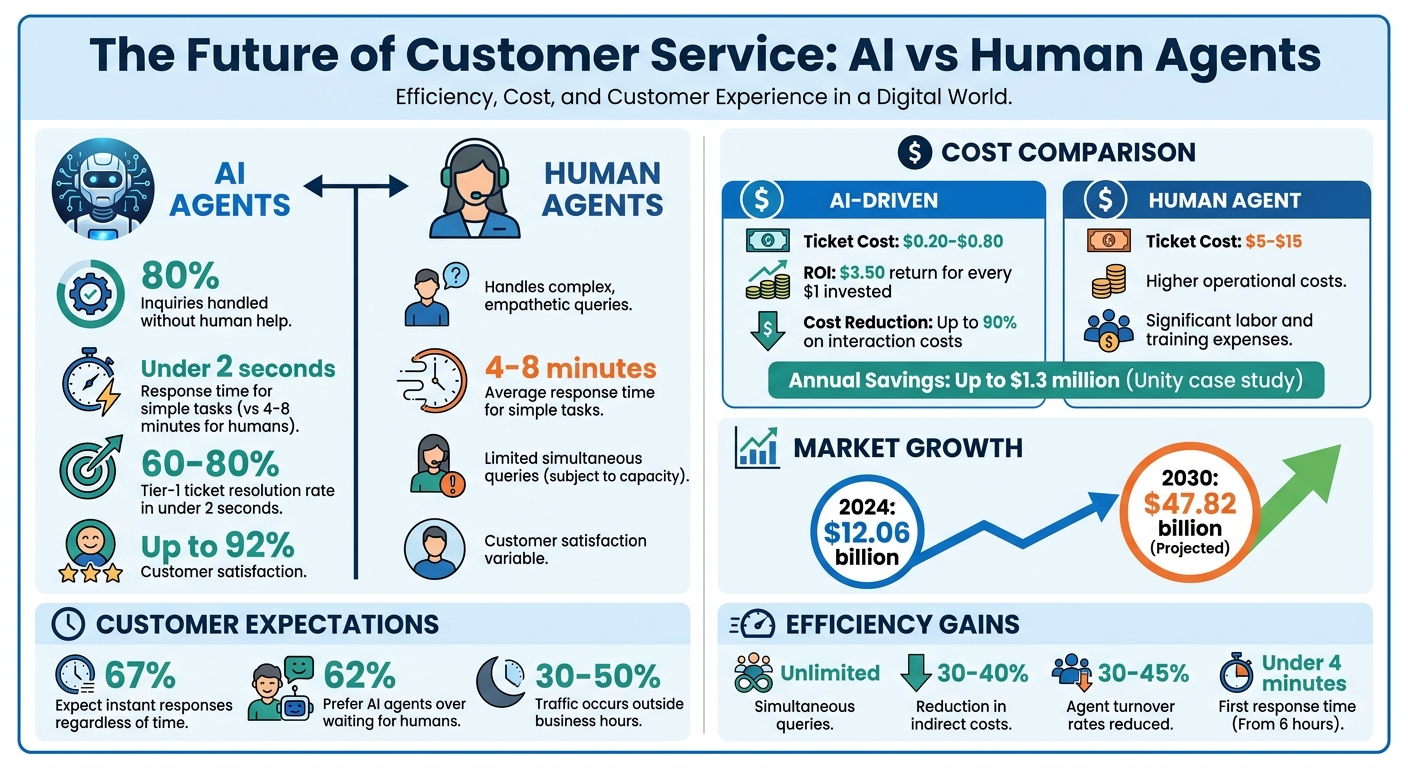 AI Customer Service Statistics: Cost Savings, Response Times, and ROI in 2024-2030