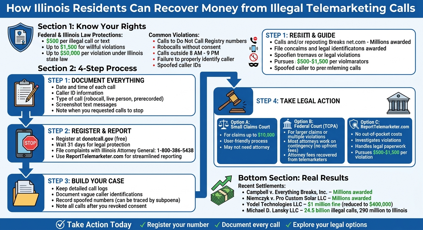 How Illinois Residents Can Recover Money from Illegal Telemarketing Calls