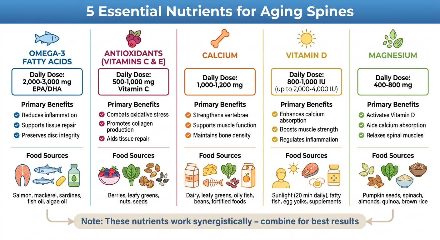 5 Essential Nutrients for Spine Health: Benefits and Food Sources