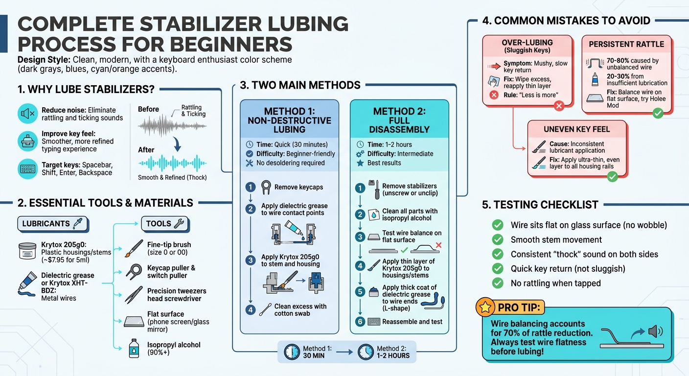Step-by-Step Guide to Lubing Keyboard Stabilizers for Beginners