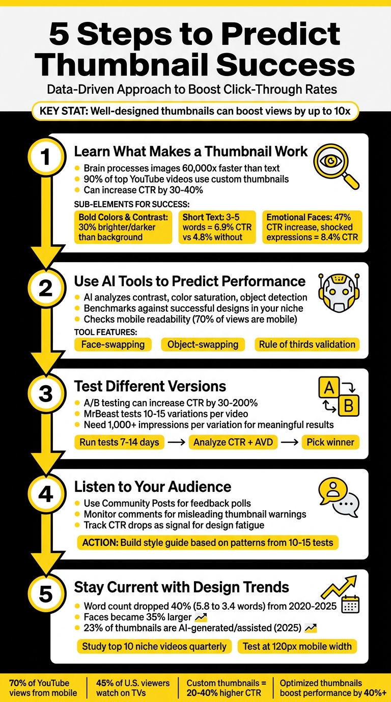 5-Step Process to Predict YouTube Thumbnail Success with Key Statistics