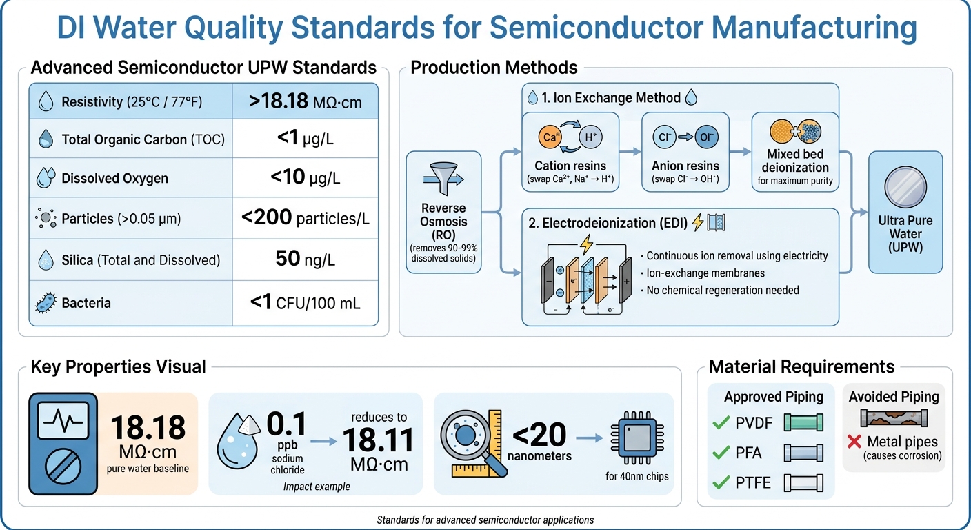 DI Water Quality Standards and Properties for Semiconductor Manufacturing
