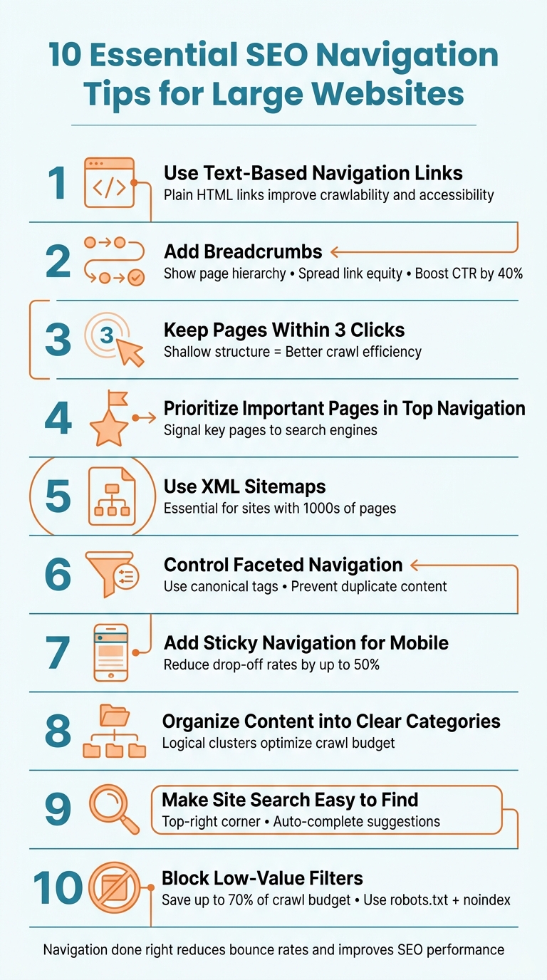 10 Essential SEO Navigation Tips for Large Websites