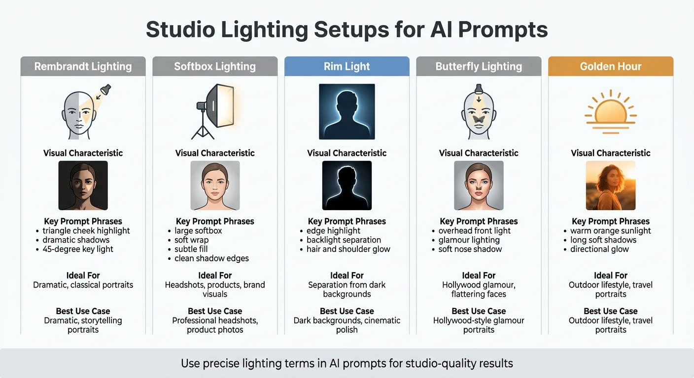 Studio Lighting Setups Guide for AI Image Generation