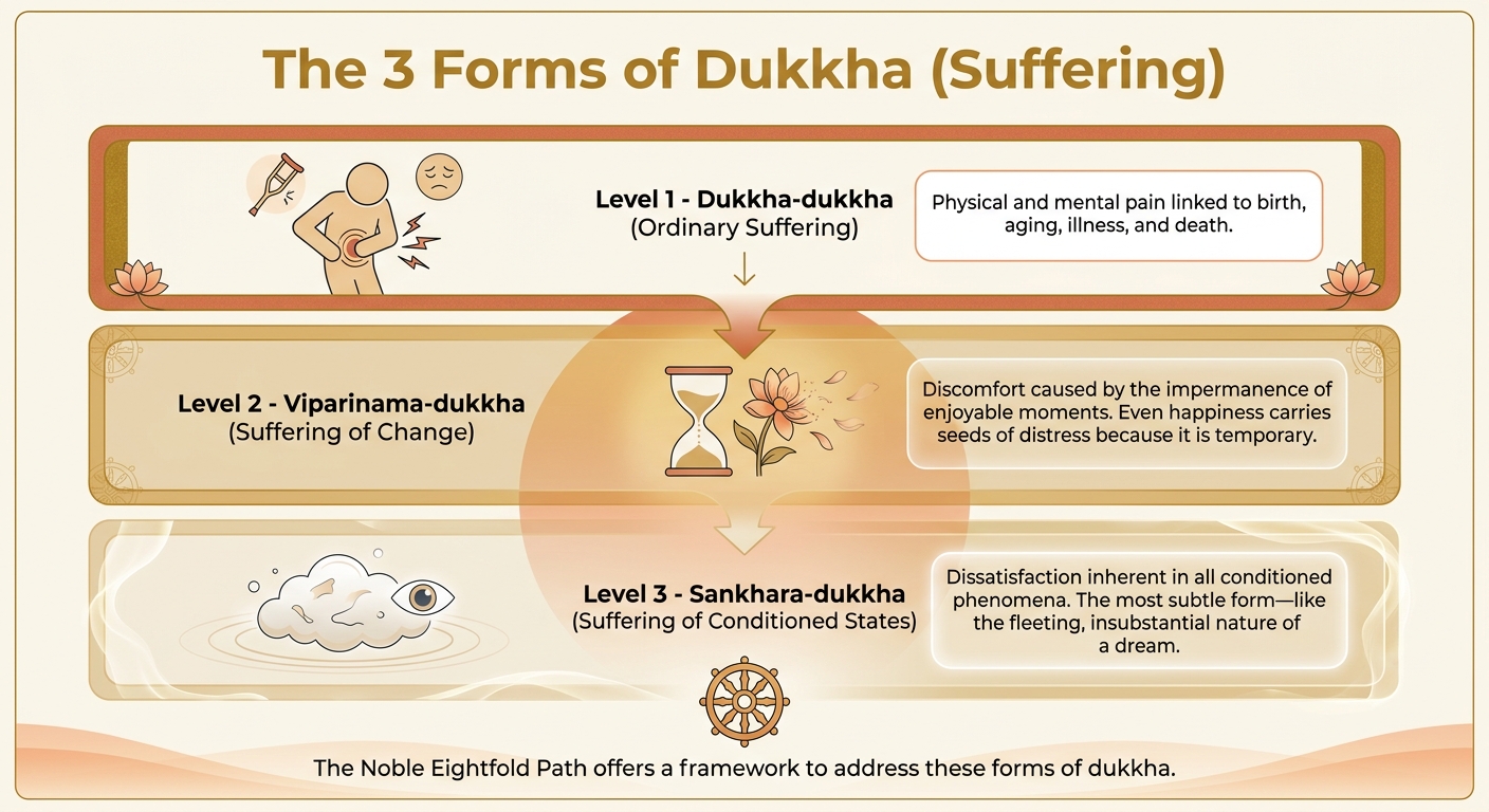 The Three Forms of Dukkha in Buddhist Philosophy