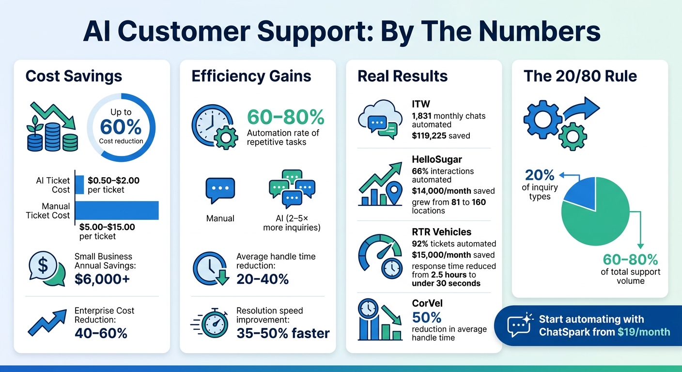 AI Customer Support Cost Savings and Automation Statistics