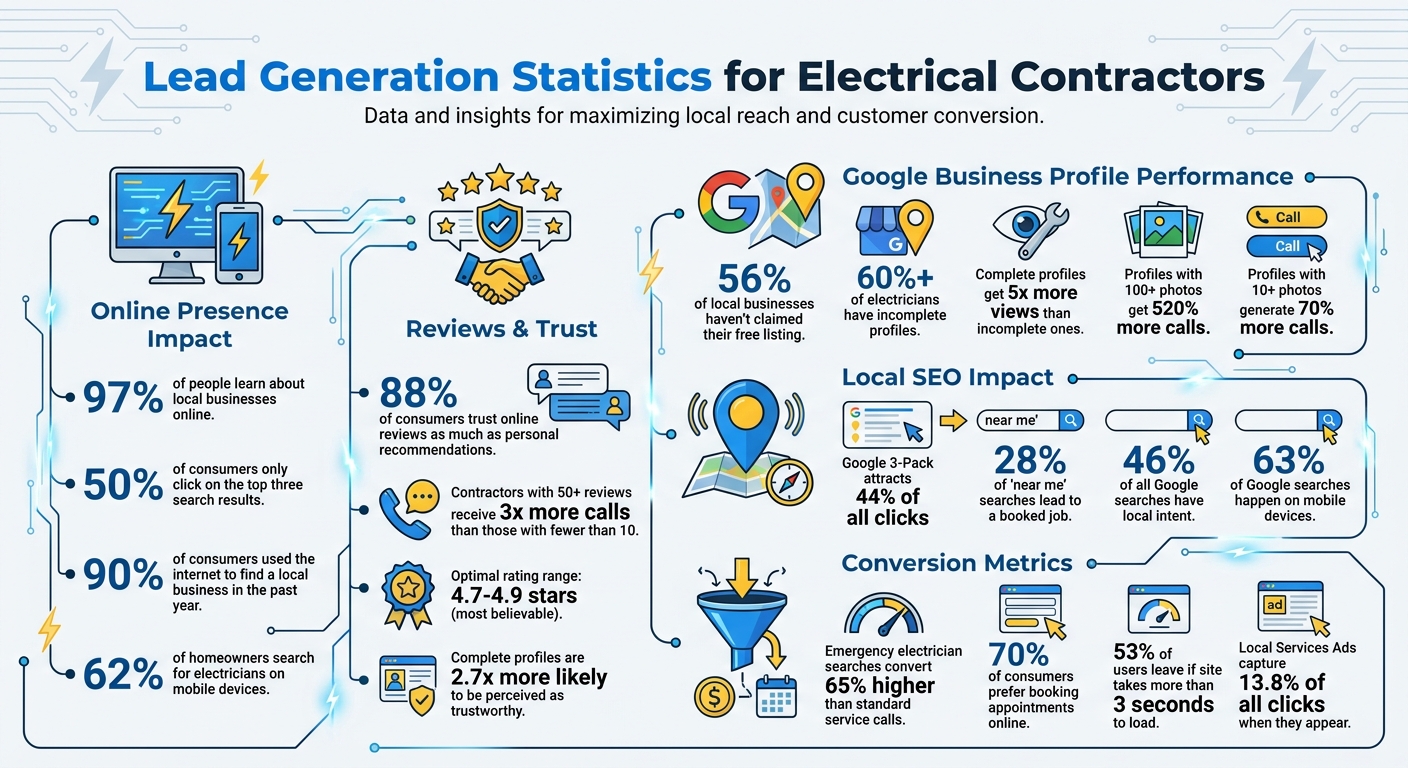 Lead Generation Statistics for Electrical Contractors: Key Metrics and Conversion Data