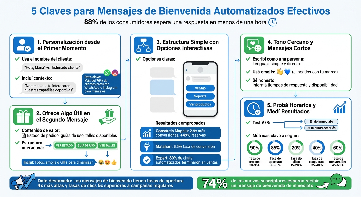5 Claves para Mensajes de Bienvenida Automatizados Efectivos